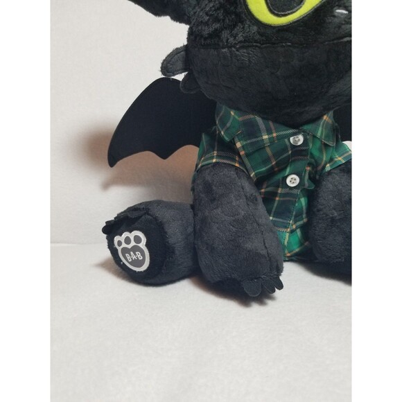 Build-A-Bear How to Train Your Dragon Black Dragon Toothless with Clothing 17 in - Picture 7 of 10